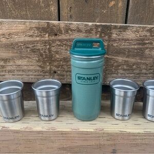Stanley Teal Insulated Flask with Stainless Steel Cups